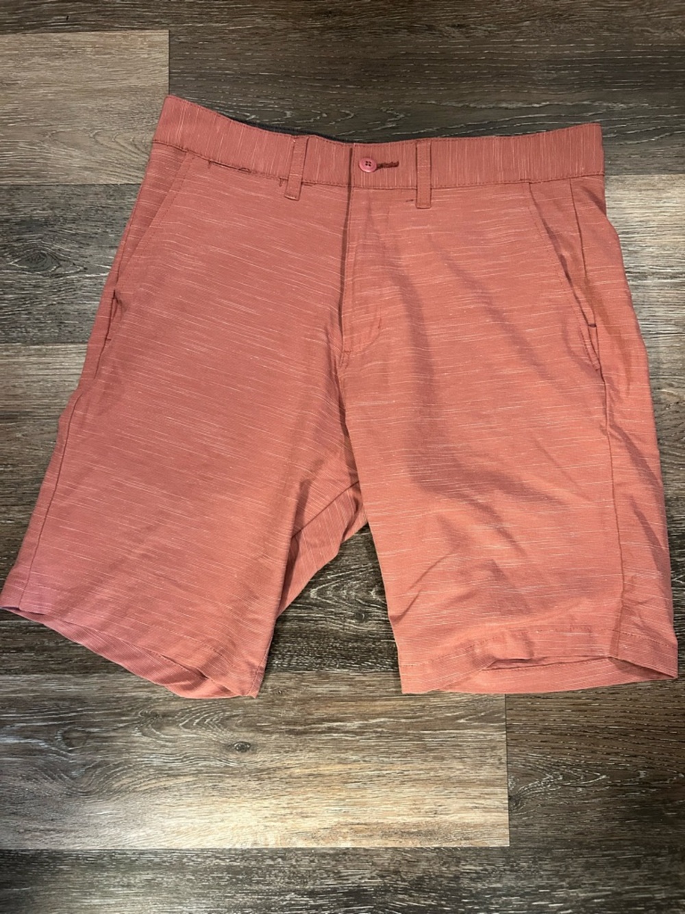 burnside Men's Salmon Flat-Front Shorts
